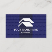 Roofing Contractor Professional Royal Blue Shingle 名刺 (正面)