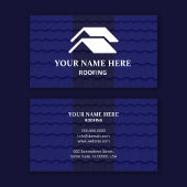 Roofing Contractor Professional Royal Blue Shingle 名刺