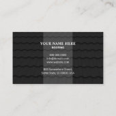 Roofing Modern Black Shingle Texture 名刺 (裏面)