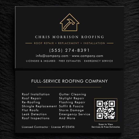 Roofing QR Code 名刺