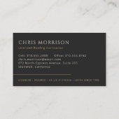 Roofing Roofer Construction Modern Black Gold 名刺 (裏面)