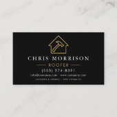 Roofing Roofer Contractor QR Code 名刺 (正面)