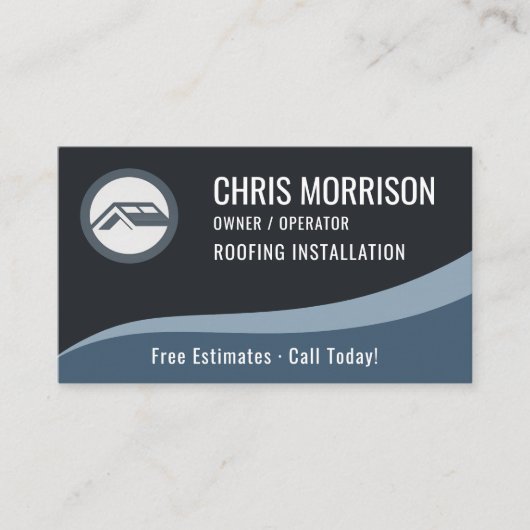 Roofing Roofer QR Code 名刺 (正面)