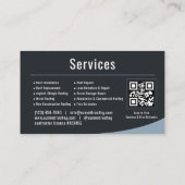 Roofing Roofer QR Code Professional  名刺 (裏面)