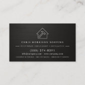 Roofing Service QR Code Metallic 名刺 (正面)