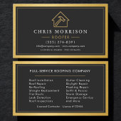 Roofing Service Roofer Gold Professional 名刺