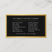 Roofing Service Roofer Professional 名刺 (裏面)