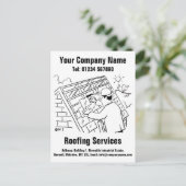 Roofing Services漫画のデザインをカスタマイズ ポストカード (スタンド正面)