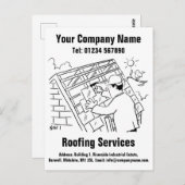 Roofing Services漫画のデザインをカスタマイズ ポストカード (正面/裏面)