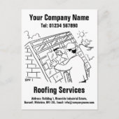 Roofing Services漫画のデザインをカスタマイズ ポストカード (正面)