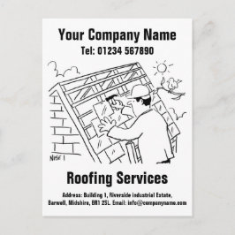 Roofing Services漫画のデザインをカスタマイズ ポストカード