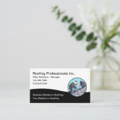 Roofing Services Modern Business Card Templates 名刺 (スタンド正面)