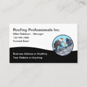 Roofing Services Modern Business Card Templates 名刺 (正面)