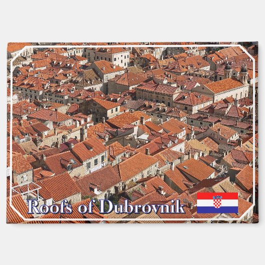 Roofscape of Dubrovnik in Croatia, travel マグネット (正面)