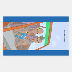 Rookieクラッシュテストダミー長方形ステッカー 長方形シール