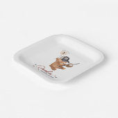 Rookie 1stバースデーベア ペーパープレート (傾斜あり)