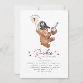 Rookie 1st Birthday Bear写真 招待状 (正面)