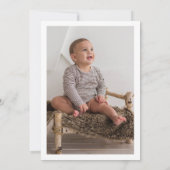 Rookie 1st Birthday Bear写真 招待状 (裏面)