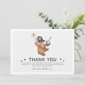 Rookie 1st Birthday Bear -サンキューカード 招待状 (スタンド正面)