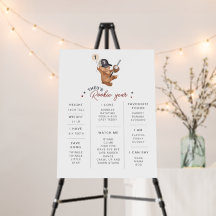 Rookie 1st Birthday Bear - Milestone Poster