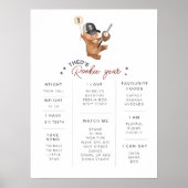 Rookie 1st Birthday Bear - Milestone Poster ポスター (正面)