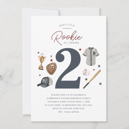 Rookie 2nd誕生日 – 2招待状 招待状 (正面)