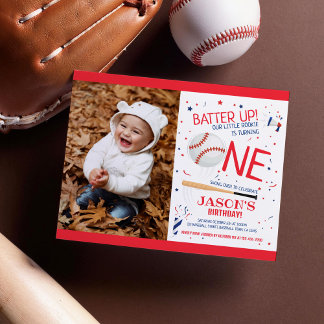Rookie Baseball Budget写真1st誕生日招待状