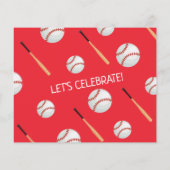 Rookie Baseball Budget写真2nd Birthday招待状 (裏面)