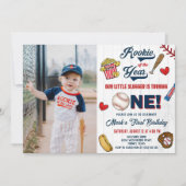 Rookie of the Yearヴィンテージ誕生日写真 招待状 (正面)