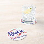 Rookie of the Year 1st Bday Baseball ラウンドペーパーコースター (インサイチュ)
