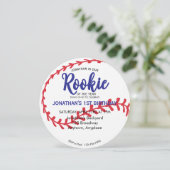 Rookie of the Year 1st Bday Baseball Invitation サンキューカード (スタンド正面)