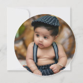 Rookie of the Year 1st Bday Baseball Invitation サンキューカード (裏面)