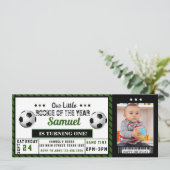 Rookie of the Year 1th Birthdayサッカーの写真 招待状 (スタンド正面)