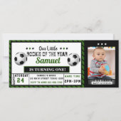 Rookie of the Year 1th Birthdayサッカーの写真 招待状 (正面)