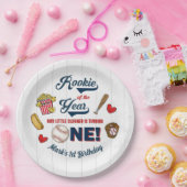 Rookie of the Year 1th Birthday Baseballパーティー ペーパープレート (パーティー)