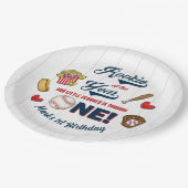 Rookie of the Year 1th Birthday Baseballパーティー ペーパープレート (アングル)