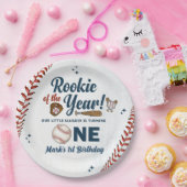 Rookie of the Year 1th Birthday Baseballパーティー ペーパープレート (パーティー)