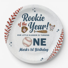 Rookie of the Year 1th Birthday Baseballパーティー ペーパープレート