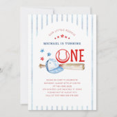 Rookie of the Year 1th Birthday Baseballパーティー 招待状 (正面)