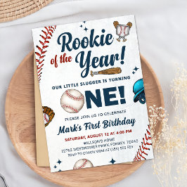 Rookie of the Year 1th Birthday Baseballパーティー 招待状