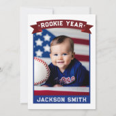 Rookie of the Year 1th Birthday Baseball Photo 招待状 (裏面)