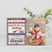 Rookie of the Year 1th Birthday Baseball Photo 招待状 (スタンド正面)