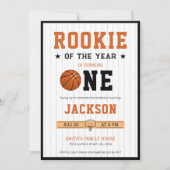 Rookie of the Year 1th Birthday Basketball Photo 招待状 (正面)