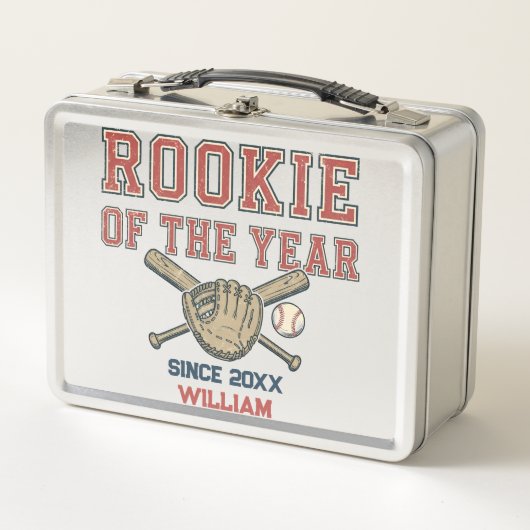 Rookie of the Year Baseball メタルランチボックス (正面)