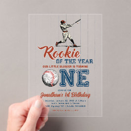 Rookie of the Year Baseball 1st Birthday アクリル招待状