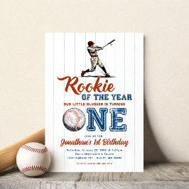 Rookie of the Year Baseball 1st Birthday 招待状