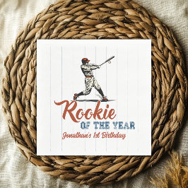Rookie of the Year Baseball 1st Birthday Party スタンダードランチョンナプキン
