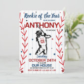 Rookie Of The Year | Baseball 1ST Birthday Party 招待状 (スタンド正面)