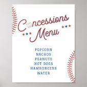 Rookie of the Year Baseball Concession Stand Sign ポスター (正面)