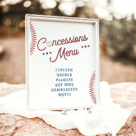 Rookie of the Year Baseball Concession Stand Sign ポスター